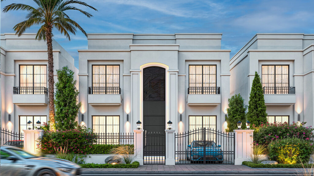 [size] m² villa exterior, [project], e.g. "240 m² villa exterior, Address Erbil"