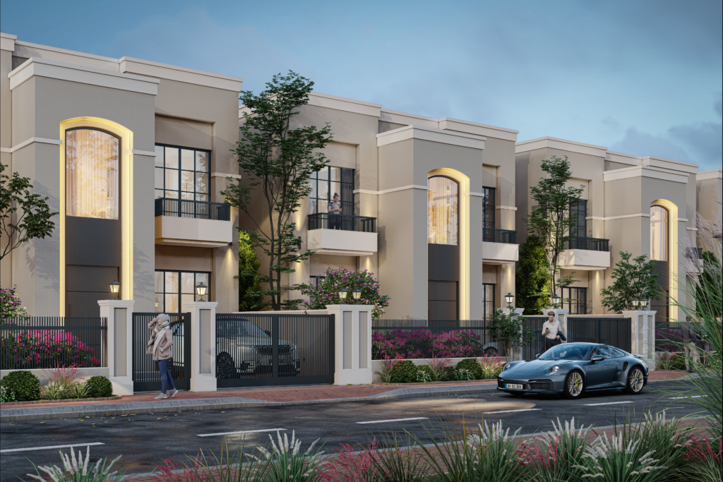 [size] m² villa exterior, [project], e.g. "240 m² villa exterior, Mirge city"